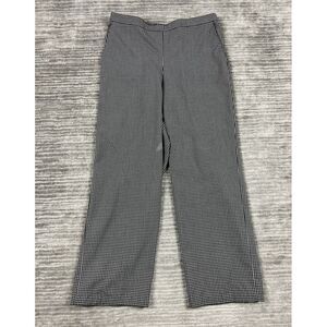 Alfred Dunner Pants Womens 12 Black White Check Pull On Elastic Waist‎